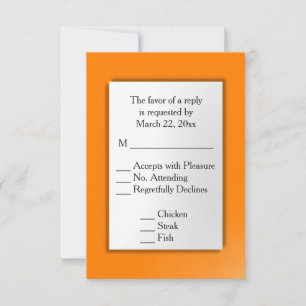 Orange RSVP avec menu