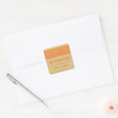 Orange Rustic Chevron Enregistrer les stickers Dat (Enveloppe)