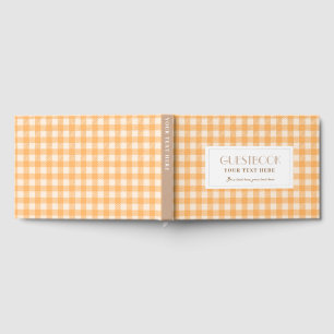 Orange rustique à carreaux gingham vérifié