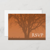 Orange rustique Barre de vie Mitzvah RSVP (Devant / Derrière)