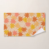Orange Rustique Botanique Feuille Motif Automne (Serviette à main)