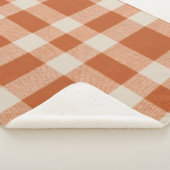 Orange rustique et crème Plaid Maison de campagne (3/4)