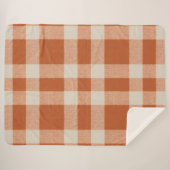 Orange rustique et crème Plaid Maison de campagne (Devant (Horizontal))