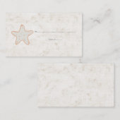 Orange Rustique Starfish Mariage Cartes de Place (Devant / Derrière)