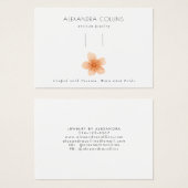 Orange Sakura Blossom Hairclip Barrette Display  (Devant & derrière)