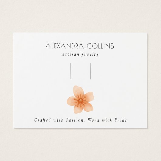 Orange Sakura Blossom Hairclip Barrette Display  (Devant)