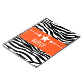 Orange Sassy Star Zebra Carnet (Côté gauche)