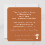 Orange Scary Halloween Tree Party Invitation 2 (Dos)