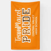 Orange School Pride Mascot Nom Bannière (Vertical)