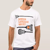 Orange School Year Lacrosse Parent T-shirt (Devant)