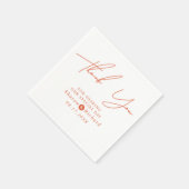 Orange script calligraphy Thank You fall wedding Servet (Hoek)