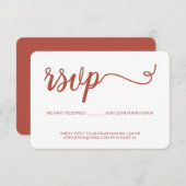Orange Script RSVP sans envoi Siège réservé (Devant / Derrière)