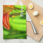 Orange Serviette de cuisine diurne (Quart Plié)
