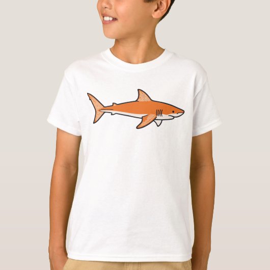 Orange Shark Kids T-Shirt – Fun and Playful Ocean (Devant)