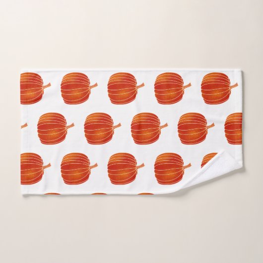 Orange Shiny Cute Fall Halloween Citrouilles d'aut (Serviette à main)