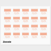 Orange Simple Chevron Enregistrer les stickers Dat (Feuille)