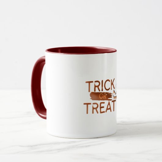 Orange Simple Trick ou Menace Mug (Devant gauche)