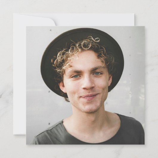 Orange Simple Tropical Graduation Faire-part (Dos)