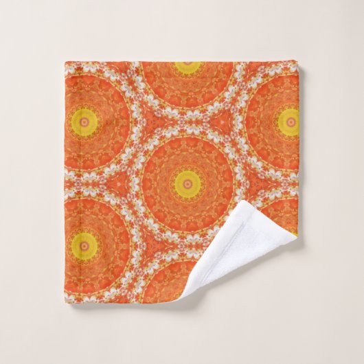 Orange Slice Collection Orange et Vert (Gant de toilette)