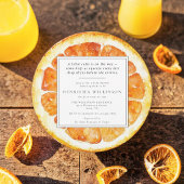 Orange Slice Watercolor Baby Shower Invitation