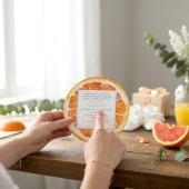 Orange Slice Watercolor Baby Shower Invitation