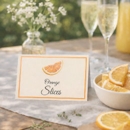 Orange Slices Mimosa Bar Garnish Table Cards