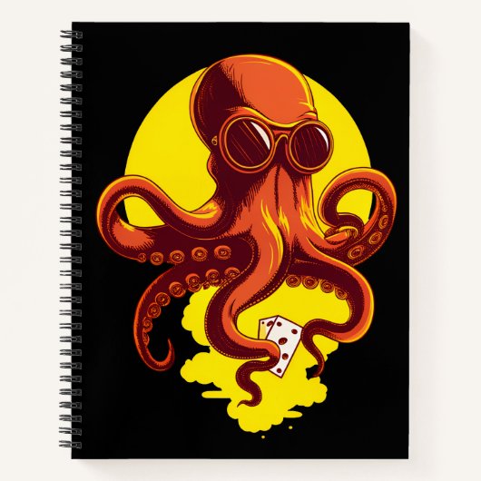 Orange Smart Octopus Notitieboek (Voorkant)
