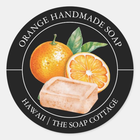 Orange Soap label (Voorkant)