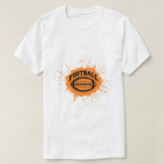 Orange Splash American Football Art T-shirt