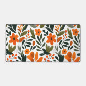 Orange Spring Flowers Botanical Pattern Floral (Recto)