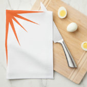 Orange Starburst Atomique Mid Century Serviette à  (Quart Plié)