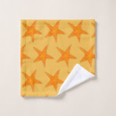 Orange Starfish Beach Ocean Marine Life Star Fish (Gant de toilette)