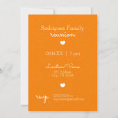 Orange State of Texas Family Reunion Invitation (Dos)