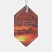 Orange Sunrise Scripture Suncatcher Ornement en ve (Avant droite)