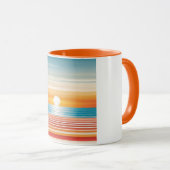 Orange Sunset Beach Mug - Vibrant Coastal Design (Devant droit)