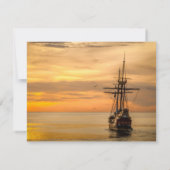 Orange Sunset Ship Merci funéraire (Dos)