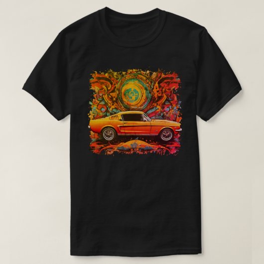 Orange Sunshine Graffiti Car Tee T-shirt (Design voorkant)