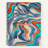 Orange Super Retro Retour à l'école Nom du carnet  (Devant)