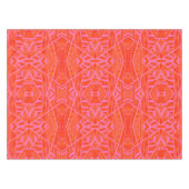 Orange sur la nappe géométrique rose de motif par (Devant (Horizontal))