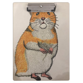 Orange Syrian hamster clipboard Klembord