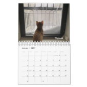 Orange Tabby Cat 2024 Calendrier avec mots POLISH (Jan 2027)