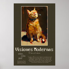 Orange Tabby Cat Art Print Expressionist Animal