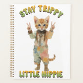 Orange Tabby Cat Boho Stay Trippy Little Hippie (Devant)