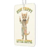 Orange Tabby Cat Boho Stay Trippy Little Hippie  Luchtverfrisser (Links)