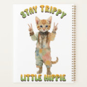 Orange Tabby Cat Boho Stay Trippy Little Hippie Planner (Achterkant)