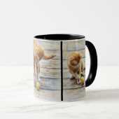 Orange Tabby Chat Kitten Jeux Pics Mug (Devant droit)