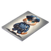 Orange Tabby Chat Police Cop Spiral Photo Carnet (Côté gauche)