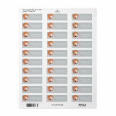 Orange Tabby Chat Retourner les étiquettes d'adres (Feuille entière)