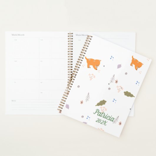 Orange Tabby et Motif Feuille (Devant avec enveloppe)