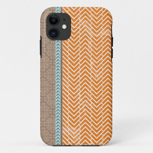 Orange Tan Tribal iPhone Galaxy Razr Coque (Dos)